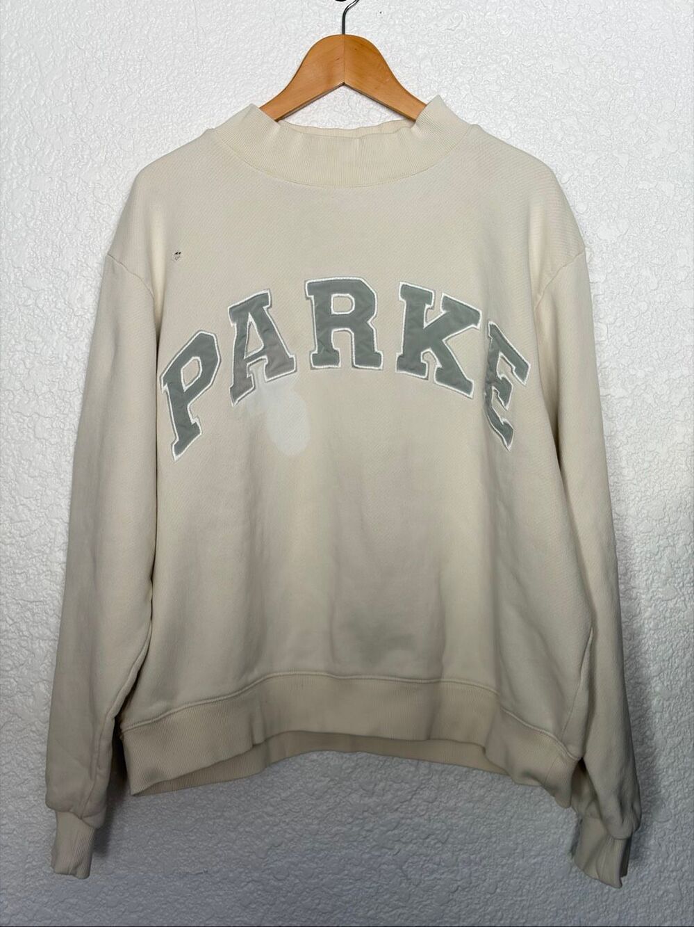 PARKE Bridal Varsity Mockneck Sweatshirt Your Something Blue Size L/XL